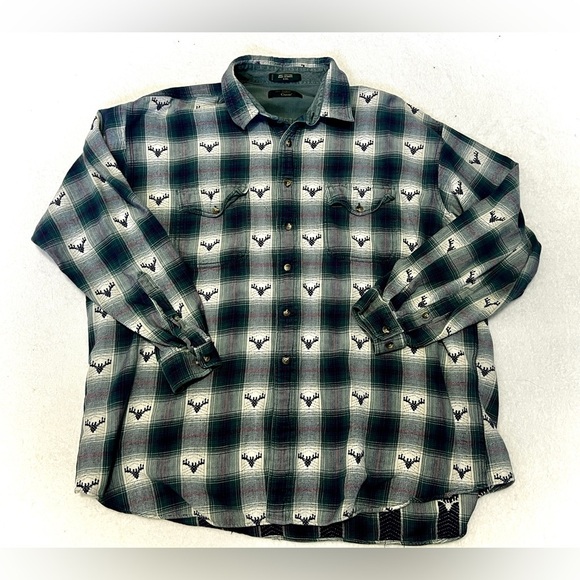 Orvis Vintage Men's Plaid Flannel Button-Up Top - XXL - Picture 1 of 8